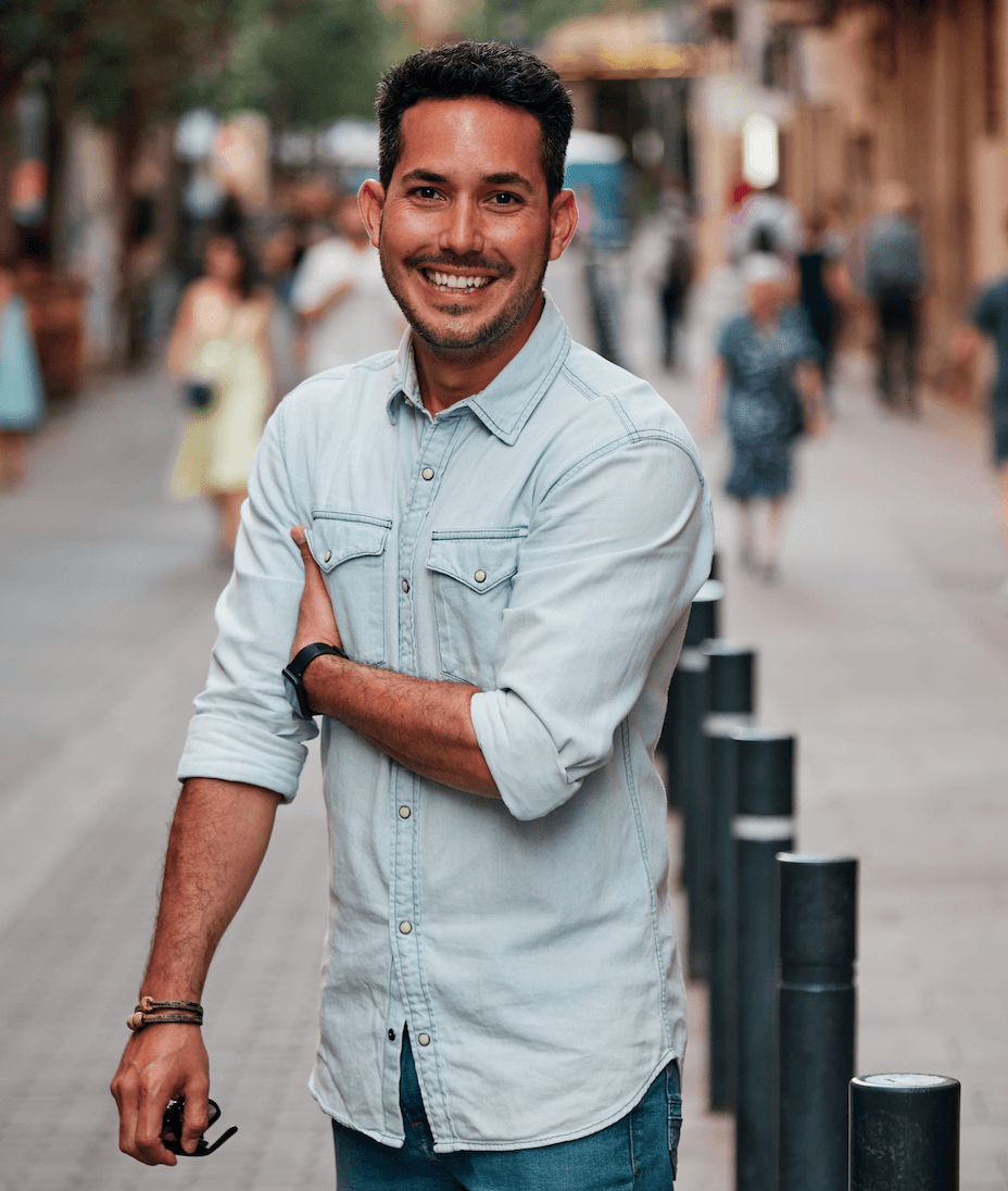 man smilling
